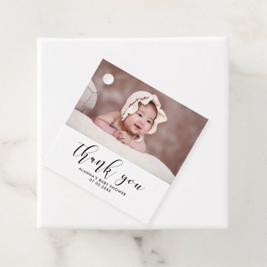 Elegant baby shower dank u bedankjes labels (In situ)