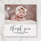 Elegant baby shower dank u bedankjes labels (Voorkant)