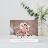 Elegant baby shower dank u briefkaart (Staand voorkant)