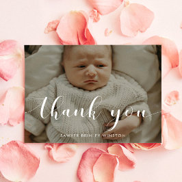 Elegant Baby shower Dank u Briefkaart