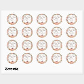 Elegant Baby shower Dank u Sticker (Vel)