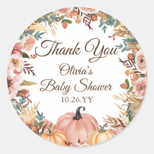 Elegant Baby shower Dank u Sticker