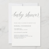 Elegant Baby shower | Delicate Floral Back Kaart (Voorkant)