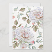 Elegant Baby shower | Delicate Floral Back Kaart (Achterkant)