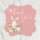 Elegant Baby shower Dier Dank u Bedankjes Labels (Voorkant)