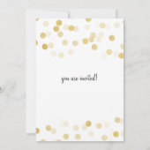 Elegant Baby shower Faux Gold Foil Glitter Lights Kaart (Achterkant)
