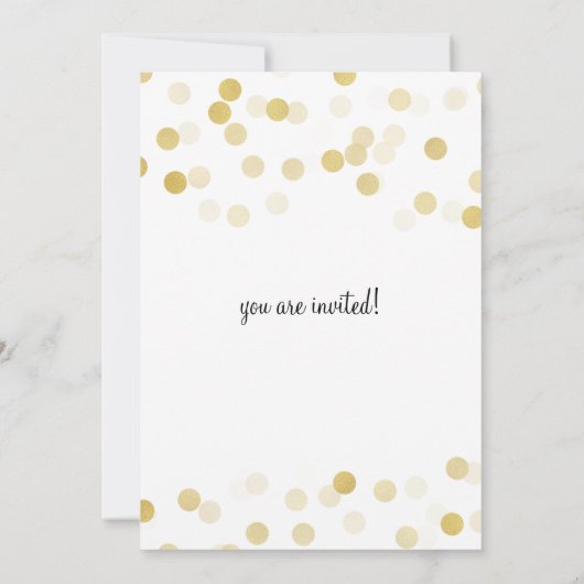 Elegant Baby shower Faux Gold Foil Glitter Lights Kaart (Achterkant)