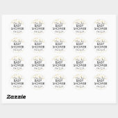 Elegant Baby shower Faux Gold Foil Glitter Lights Ronde Sticker (Vel)