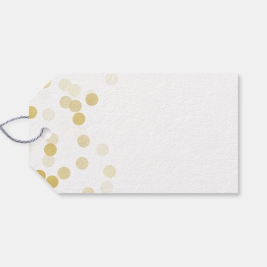 Elegant Baby shower Favor Gold Foil Glitter Lights Cadeaulabel (Achterkant Horizontaal)