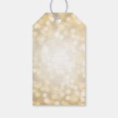 Elegant Baby shower Favor Gold Glitter Lights Cadeaulabel (Achterkant)