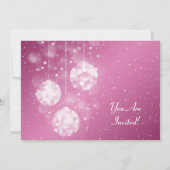 Elegant Baby shower Festive Baubles Pink Kaart (Achterkant)