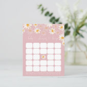 Elegant Baby shower Floral Baby Bingo Game Card (Staand voorkant)