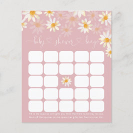 Elegant Baby shower Floral Baby Bingo Game Card