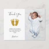 Elegant Baby shower foto dank u Briefkaart (Voorkant)