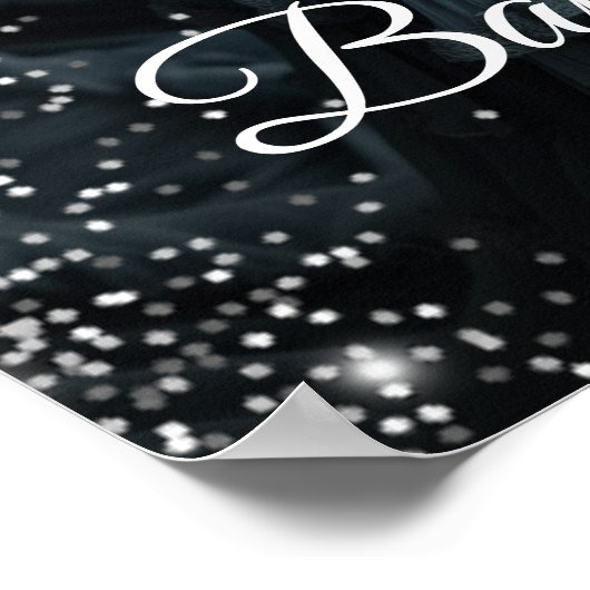 Elegant baby shower foto welkom teken poster (Hoek)