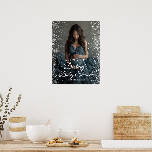 Elegant baby shower foto welkom teken poster (Keuken)
