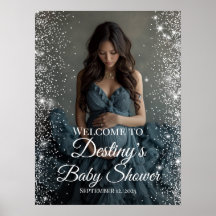 Elegant baby shower foto welkom teken