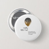 Elegant Baby Shower Gold Balloon Ronde Button 5,7 Cm (Voorkant /achterkant)