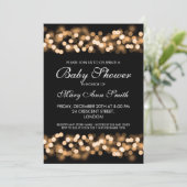 Elegant Baby shower Gold Hollywood Glam Kaart (Staand voorkant)