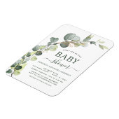 Elegant Baby shower groen Eucalyptus Magneet (Linkerzijde)