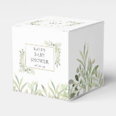 Elegant Baby shower groen loof gunst doos Bedankdoosjes (Voorkant Zijde)