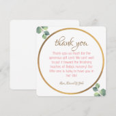 Elegant Baby shower Hartelijk dank Bedankkaart (Voorkant / Achterkant)