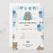 Elegant Baby Shower Invitation Kaart (Voorkant / Achterkant)