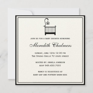 Elegant Baby shower Invitation Kaart