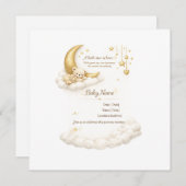 Elegant Baby Shower Invitation Kaart (Voorkant / Achterkant)