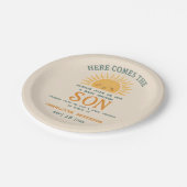 Elegant Baby Shower Invitation with Family Name Papieren Bordje (Gekanteld)