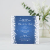 Elegant Baby Shower Magic Sparkle Blue Kaart (Staand voorkant)