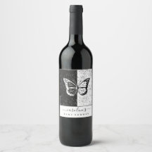 Elegant Baby shower met zwarte en witte vlinder ge