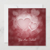 Elegant Baby shower Modern Hearts Red Kaart (Achterkant)