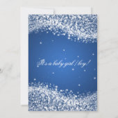 Elegant Baby shower mousserende golf blauw Kaart (Achterkant)