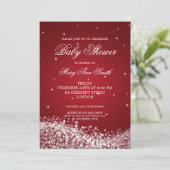 Elegant Baby shower mousserende golf Red Kaart (Staand voorkant)