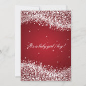 Elegant Baby shower mousserende golf Red Kaart (Achterkant)