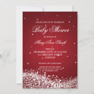 Elegant Baby shower mousserende golf Red Kaart