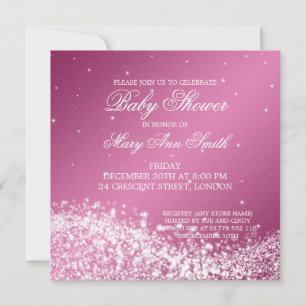 Elegant Baby shower mousserende golf roze Kaart