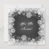 Elegant Baby shower Night Sparkle Black Kaart (Achterkant)