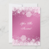 Elegant Baby shower Night Sparkle Pink Kaart (Achterkant)