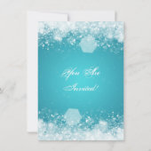 Elegant Baby Shower Night Sparkle Turquoise Kaart (Achterkant)