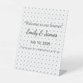 Elegant Baby Shower Pedestal Sign | Floral & Gold  Reclamebord Met Voetstuk