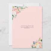 Elegant Baby shower per post Roos Gold Pink Floral Kaart (Achterkant)