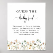 Elegant Baby shower Sign. Poster (Voorkant)