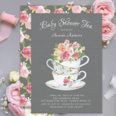 Elegant Baby shower Tea Uitnodiging