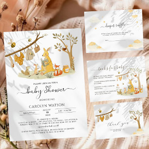 Elegant Baby shower Ticket Luier Raffle Informatiekaartje