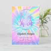 Elegant Baby shower Tie Dye Kaart (Staand voorkant)