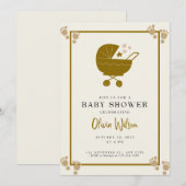 Elegant Baby shower Uitnodigen Kaart (Voorkant / Achterkant)