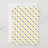 Elegant Baby shower Uitnodigen; Paarse Fleur-de-li Kaart (Achterkant)