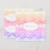 ELEGANT BABY SHOWER UITNODIGING regenboog ZEEJONKV (Voorkant / Achterkant)